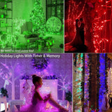 Brizled RGB Christmas Lights, 66ft 200 LED Color Changing Christmas Light with Remote, Dimmable Christmas Lights Outdoor Indoor Waterproof Halloween String Light, Xmas Tree Lights for Christmas Party