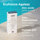 Eryfotona Ageless Sunscreen Zinc Oxide and 100% Mineral Tinted Sunscreen SPF 50+, 3.4 Fl Oz