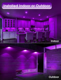 Purple Flood Light Bulbs Outdoor 2 Pack, Par38 LED Purple Light Bulbs Not-dimmable15W(100W Equivalent) E26 Purple Light Bulb Halloween Christmas Decorations Light Bulbs for Porch Home Holiday Lighting