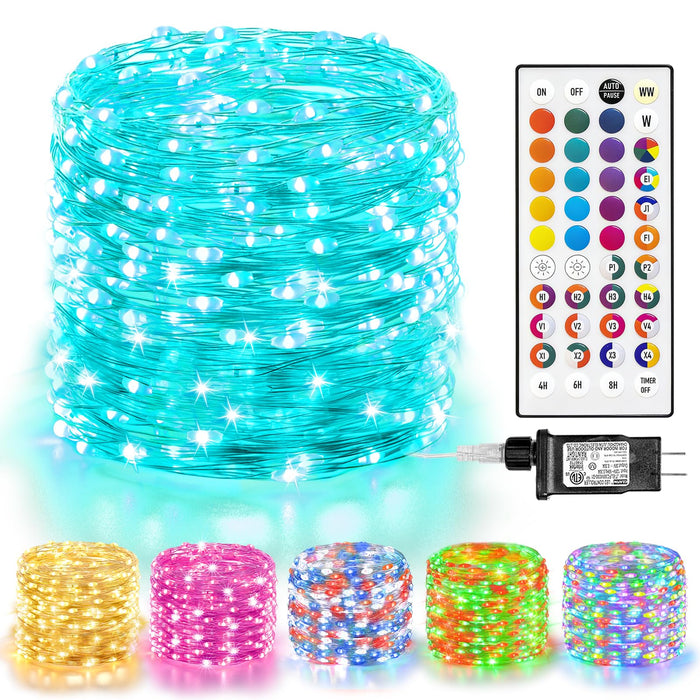 LitHome 66 FT Color Changing Fairy Lights Plug in with Remote, 200 LED