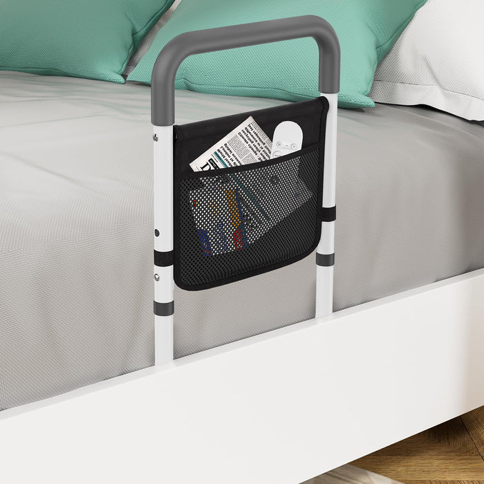 omzer Bed Rail for Elderly Adults Safety - Adjustable Height Bed Rail - Medical Bed Safety Assisting Rails Bed Guard Rails for Adults with Free Storage Bag Fits King Queen Full Twin Bed