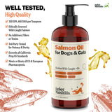 Deley Naturals Premium Alaskan Wild Caught Salmon Oil for Dogs and Cats - Omega-3 Rich Fish Oil Supplement for Healthy Skin, Coat, and Joints - All-Natural, Sustainably Sourced - 32 Oz