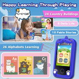 Kids Phone for Boys, Toys for 3-10 Year Old Boys Girls Christmas Birthday Gifts for Kids, Touchscreen Toddler Smartphone Learning Toys, Kids Toys Play Cell Phones with Camera, Games, Music, 8G SD Card