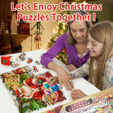 2024 Jigsaw Puzzle Advent Calendar For Adult And Kids,Christmas 24 Box Calendario De Adviento De Rompecabezas 1000 Pieces | Countdown Holiday Gift For Teenage, Boys And Girl | 19.7 in x 27.5in (Train)