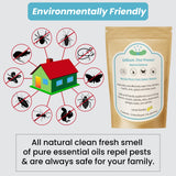 UpBloom Pest Prevent Natural Defense Repellent for Indoor Spaces for mice, Beetles, Moths, Ants, Spider 10 Pouches. All Natural Made in The USA