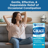Fleet Laxative Saline Enema, 7.8 Fl Oz (Pack of 6) & Colace Clear Stool Softener Soft Gel Capsules Constipation Relief 50mg Docusate Sodium Doctor Recommended 28ct Bundle
