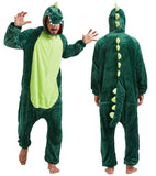 QUCH Adult Onesie Costume-Unisex Animal Onesies for Adults Hallowee Costume, Halloween Onesie Adult Onesie Pajamas for Women Dinosaur XL