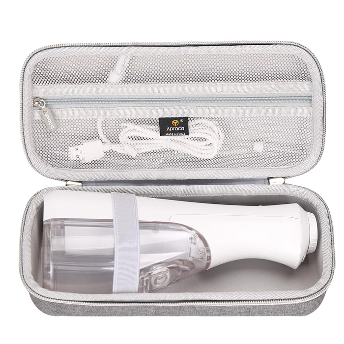 Aproca Grey Hard Travel Storage Case, compatible with Waterpik WF-02 Cordless Water Flosser and Accessories