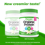 Orgain Organic Vegan Protein Powder, Vanilla Bean - 21g Plant Based Protein, 4g Prebiotic Fiber, No Lactose Ingredients, No Added Sugar, Non-GMO, For Shakes & Smoothies, 1.02 lb (Packaging May Vary)