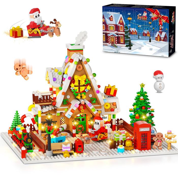 INSOON Advent Calendar 2026 Gingerbread House Mini Building Set with Lights