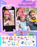 Gifts for Girls Age 6-8 Kids Smart Phone Toys for Girls Age 5-7+ Teenage Easter Christmas Stocking Stuffers for Kids for 3 4 5 7 9 6 8 10 Year Old Girl Birthday Gift Ideas with 8G Memory Card