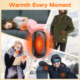 Hand Warmers Rechargeable, Electric Hand Warmers 2 Pack with Smart Chips Long Safe Heat, Portable Pocket Heater,Gifts for Christmas,Golf,Camping,Hunting, Stocking Stuffers