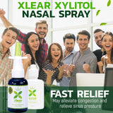 Xlear Allergy Relief Kit, All Day Allergy Rescue Kit Including Xlear Nasal Spray with Xylitol, Xlear MAX Nasal Spray, Xlear Nasal Rinse Neti Pot and 50 Refill Packets