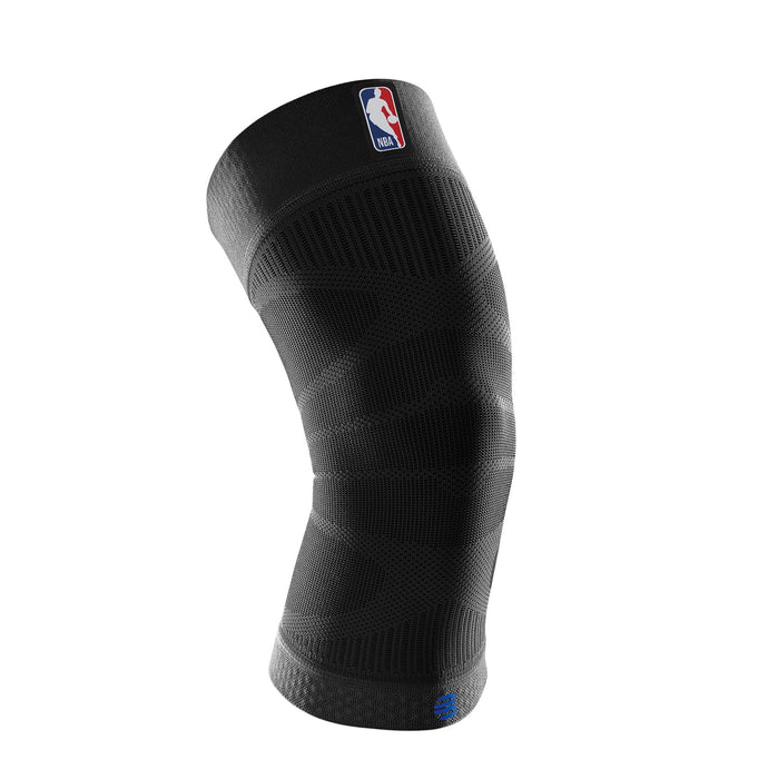 Bauerfeind Sports Compression Knee Support NBA - Lightweight Design with Gripping Zones for Basketball Knee Pain Relief & Performance with Team Designs (Black, M)