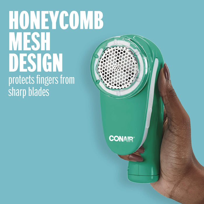 Conair Fabric Shaver and Lint Remover, Battery Operated Portable Fabric Shaver, Green, CLS1GX