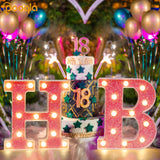 Pooqla LED Marquee Letter Lights, Light Up Pink Letters Glitter Alphabet Letter Sign Battery Powered for Night Light Birthday Party Wedding Girls Gifts Home Bar Christmas Decoration, Pink Letter G