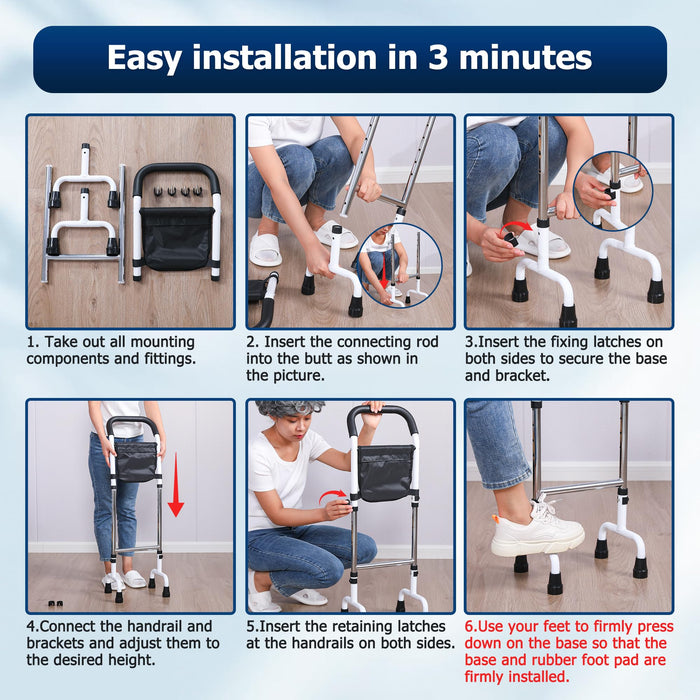 Stand Assist-Mobility Standing Aid Rail for Couch, Chair, Bedside, Toilet. Assistance Handle for Seniors and People with Limited Mobility. Safety Grab Bar for Standing, Walking, Up and Down the Stairs