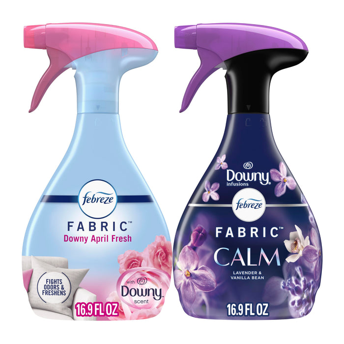 Febreze Odor-Fighting Fabric Refresher, Downy Calm and Downy April Fresh, 16.9oz, 2 pack