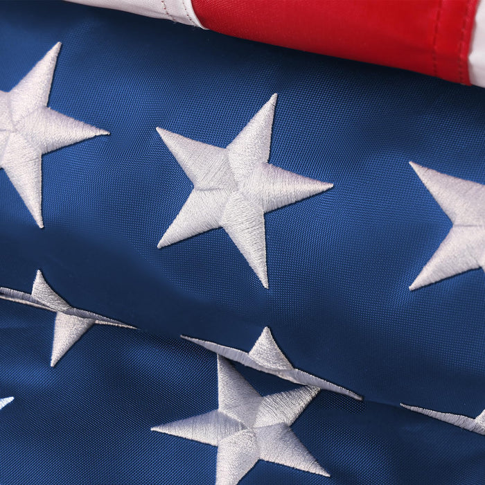 American Flags 5x8 Outdoor Use,Non Fading American Flags for Outside,American Flag Outdoor Heavy Duty, American Flag Longest Lasting,US Flag Embroidered Stars, Brass Grommets Sewn Stripes