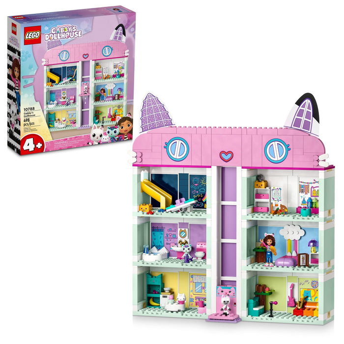 LEGO Gabby's Dollhouse Building Toy - Pretend Play Toy Figures & Playsets for Girls & Boys, Ages 4+ Years - Gift for Christmas - 8 Room Dollhouse W/ 4 Minifigures - 10788