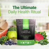 Super Greens Daily Greens Superfood Powder - Certified USDA Organic Green Powder w/20+ Whole Foods, Spirulina Powder, Wheat Grass - Probiotics, Fiber & Enzymes - Original Refill 2-Pack, 60 Servings