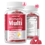 Womens Multivitamin Gummies - Energy,Immune&Female Health Support - with bee Pollen,Vitamins D3,A,C,E,B3,B6,B9,B12,Alage Calcium,Inositol - for Fatigue,Skin,Hair - Vegan,Sugar Free,120 Count
