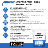 Harris Washing Soda, Sodium Carbonate, Laundry Booster and Multipurpose Cleaner, 10lb