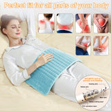 Heating Pad-Electric Heating Pads for Back,Neck,Abdomen,Moist Heated Pad for Shoulder,Knee,Hot Pad for Pain Relieve,Dry&Moist Heat & Auto Shut Off(Light Blue, 12''×24'')