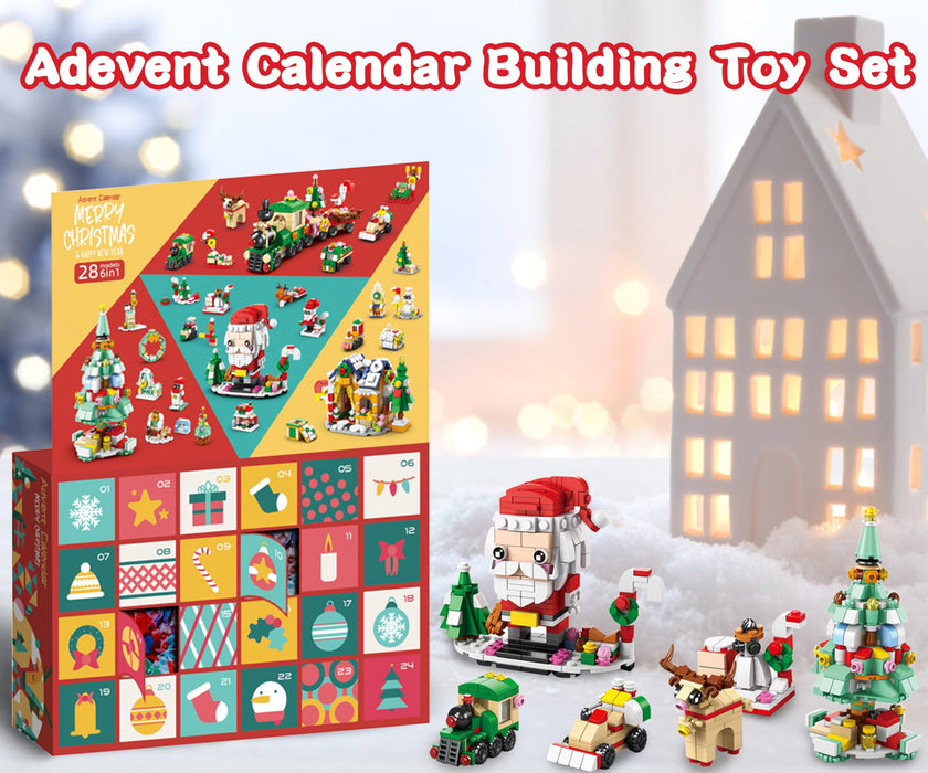 QIFUN Advent Calendar 2024 Building Set, 24 Days Christmas Calendar Countdown 6 In 1 Building Blocks, Holiday Christmas Gifts for Kids Teens Adults (1123 PCS)