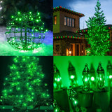 Dazzle Bright St. Patrick's Day Lights, 20FT 100 Count Incandescent Waterproof Mini String Lights Plug in, Connectable Christmas Decoration for Indoor Outdoor Home Party Garden Yard (Green)