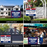 WENWELL Trump 2024 Yard Signs 2-Pack – Double-Sided,Waterproof,UV Resistant, 12x18 Inchs with Metal H-Stakes – Donald Trump Campaign Rally Placard Outdoor Lawn Decoration