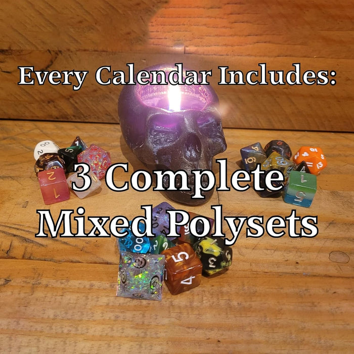 DND Advent Calendar Set-Dice Advent Calendar 2024,Advent Dice Calendar for Dungeon and Dragons,24 Days D&D Dice Set For Dungeons And Dragons, Pathfinder RPG DND Gifts Tabletop Game (1Set)