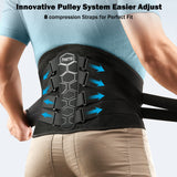 FREETOO Back Brace for Lower Back Pain Relief with Pulley System,Lumbar Support Belt for Men & Women with Lumbar Pad, Ergonomic Design and Soft Breathable 3D Knit Material,for Herniated Disc,Sciatica