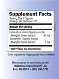 Relentless Improvement Lutein Zeaxanthin 120 vegi-Capsules Natural Source No Fillers 100% Pure Active Material