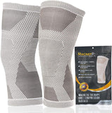 MagnetRX® Magnetic Knee Compression Sleeve - (2-Pack) Knee Support with Magnets for Knee Comfort & Recovery - Magnet Knee Brace Support (Large)