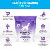 Om Mushroom Matrix Pet - Canine | Healthy Pet | Daily Functional Immune Support for Dogs & Cats | USA Grown Human-Grade Organic Mushroom Powder Pet Supplement | 200 Grams, 7.1 oz