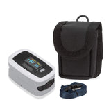 Dr. Talbot's Pulse Oximeter with Lanyard and Travel Pouch, White And Gray