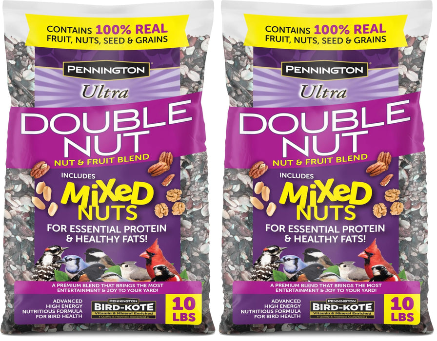 Pennington Ultra Double Nut, Nut & Fruit Blend 10lbs (Pack of 2)