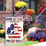 NASIAN Trump 2024 Garden Flag Patriotic American Garden Flags for Outside 12x18 Double Sided USA Small Trump Vance 2024 Yard Sign Flag Take America Back Garden Flag President Election Flag