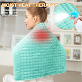 Heating Pad-Electric Heating Pads for Back,Neck,Abdomen,Moist Heated Pad for Shoulder,Knee,Hot Pad for Pain Relieve,Dry&Moist Heat & Auto Shut Off(Light Green, 20''×24'')
