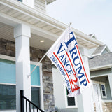 Probsin Trump Vance 2024 Flag 3x5 Ft Double Sided Trump Vance'24 Take America Back Flag Banner Party Supplies Home Decor Hanging Poster for College Room Man Cave Welcome Photo Backdrop (White)