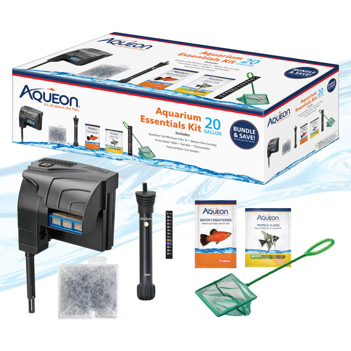 Aqueon Fish Tank Aquarium Essentials Starter Kit for 20 Gallon Tanks