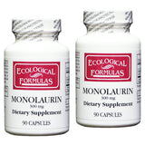 Ecological Formulas Monolaurin 300 mg 180 Capsules (90 Capsules x 2 Bottles)