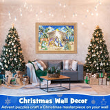 Nativity Puzzle Advent Calendar 2024 Adult,1008pcs Christmas Jigsaw Puzzle for Teens Men Women, 24 Day Christmas Countdown Calendars Xmas Suprise Gift for Family Friends