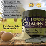 PaleoPro® Multi-Collagen with 5 Collagen Types (I, II, III, V, X) to Support Healthy Skin, Hair, Nails | Grass-Fed, Pastured, Cage Free, Wild Caught | Gluten Free. Paleo & Keto Macros (15 Servings)