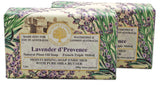 Wavertree & London Lavender Scented Natural Soap (2 Bars), 7oz Moisturizing French Triple Milled Soap Bars enriched with shea butter - Pure Plant Oil Bath & Body Soap for All Skin Types