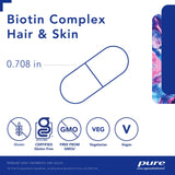 Pure Encapsulations Biotin Complex Hair & Skin | Biotin Complex for Healthy Hair and Skin Support | 60 Capsules