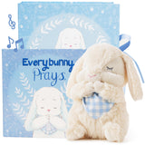 Tickle & Main Everybunny Prays The Praying Musical Bunny, Ideal Baptism for Boys, Babies & Toddlers on Christmas & Thanksgiving (Blue, 7 in)