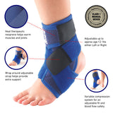 Neo-G Ankle Brace for Kids - Support For Juvenile Arthritis Relief, Joint Pain, Ankle Injuries, Gymnastics, Basketball, Volleyball - Adjustable Compression - Class 1 Medical Device - 1 Size - Blue