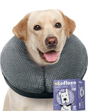 Loflaze Soft Inflatable Dog Cone Collar Alternative After Surgery - Dog Neck Donut E Collar for Large Medium Small Dogs Cats Post Surgery - Recovery Collar to Stop Licking - Grey, XL